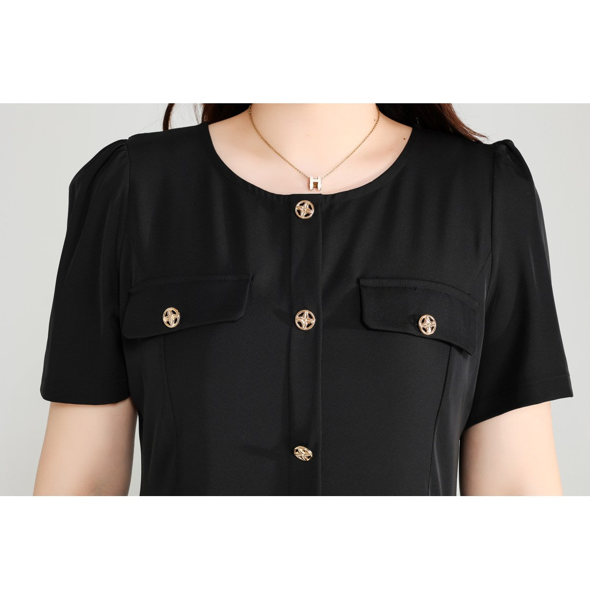 Plus Size Black Chic Fit and Flare Dress