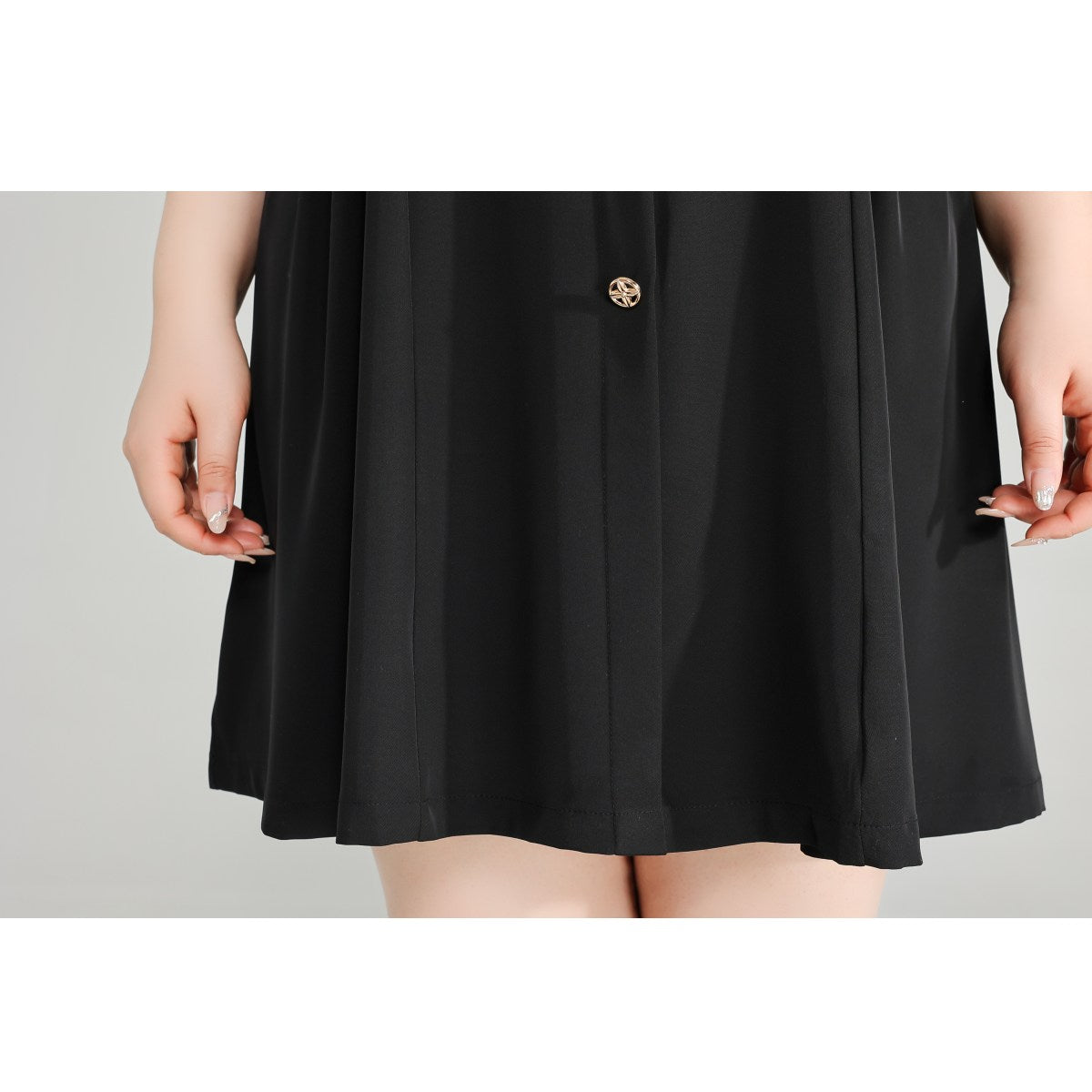 Plus Size Black Chic Fit and Flare Dress