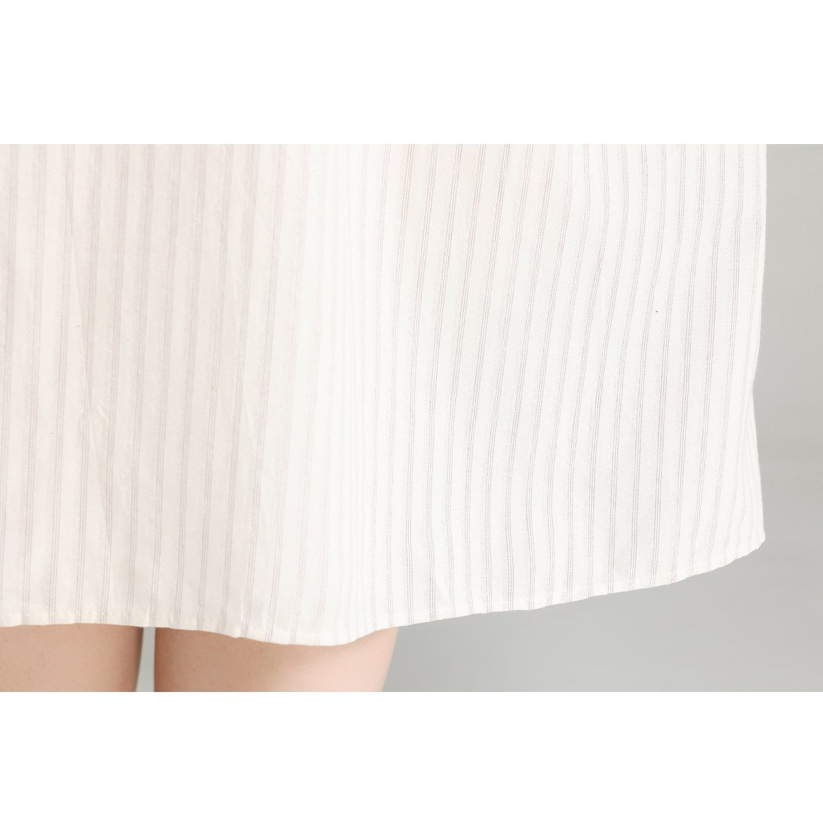 Plus Size Beige Shirt Dress with Belt