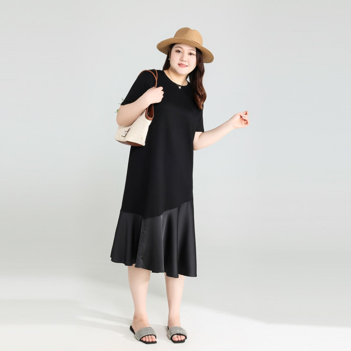 Plus Size Black Mermaid Dress