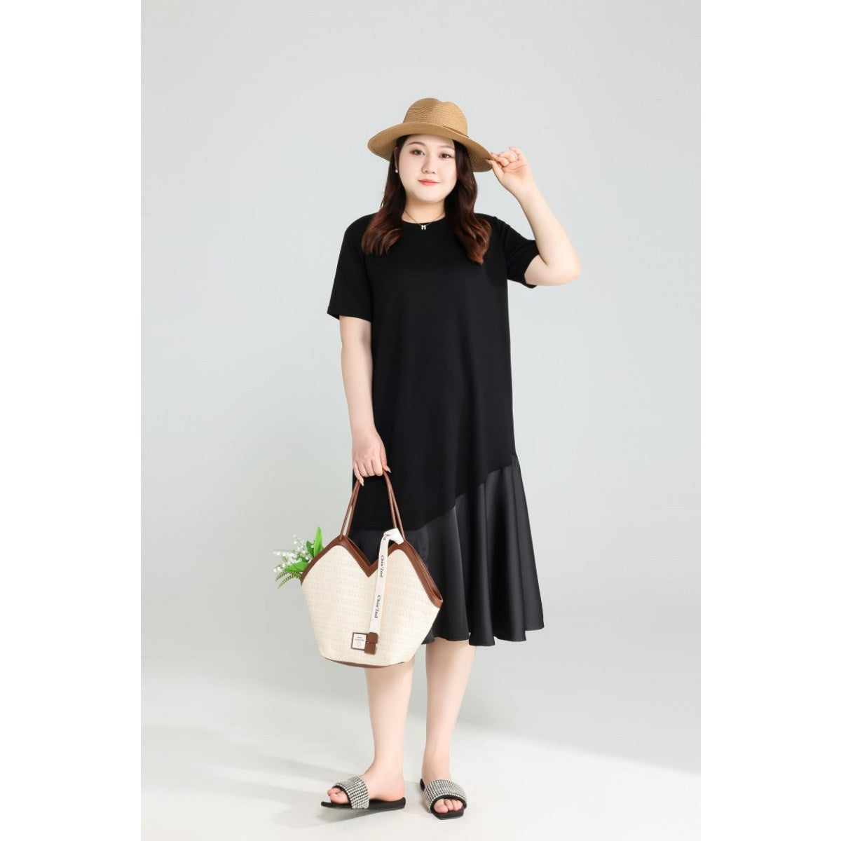 Plus Size Black Mermaid Dress