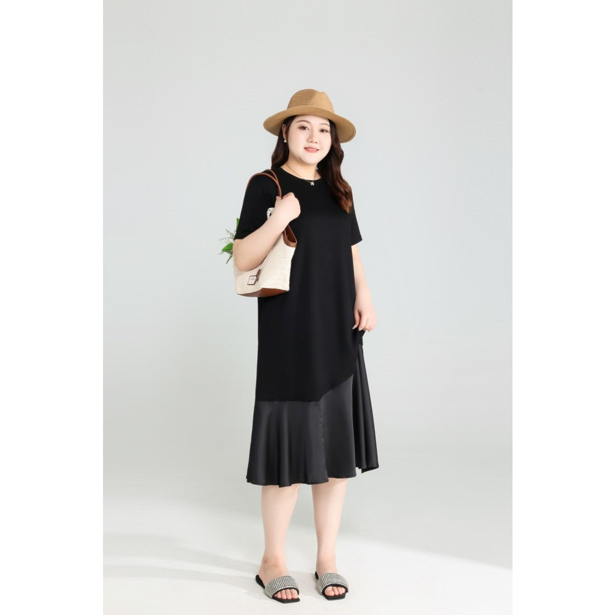 Plus Size Black Mermaid Dress