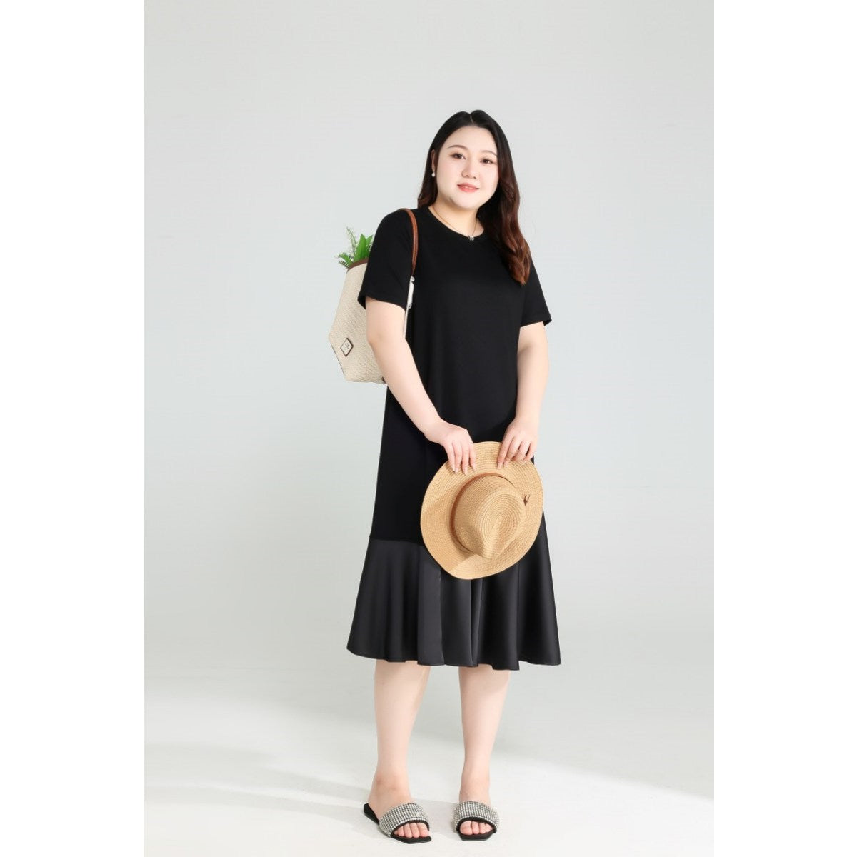 Plus Size Black Mermaid Dress