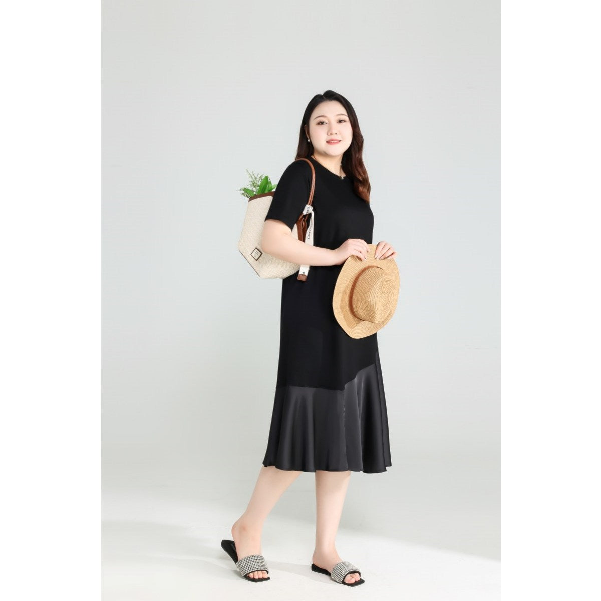 Plus Size Black Mermaid Dress