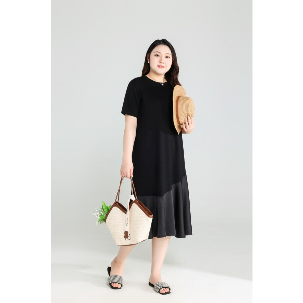 Plus Size Black Mermaid Dress