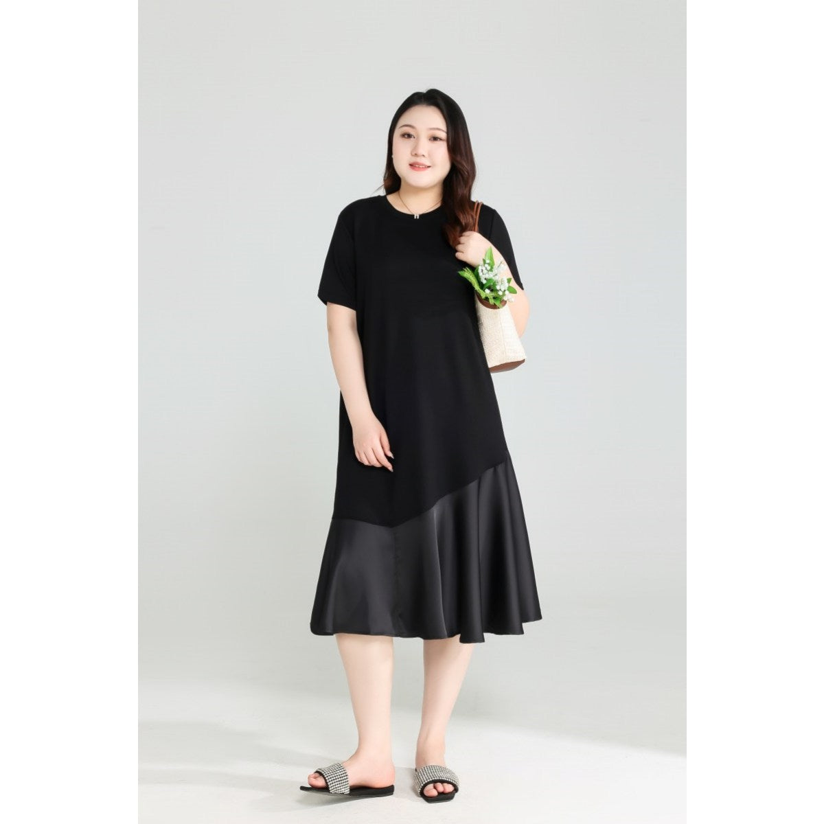 Plus Size Black Mermaid Dress