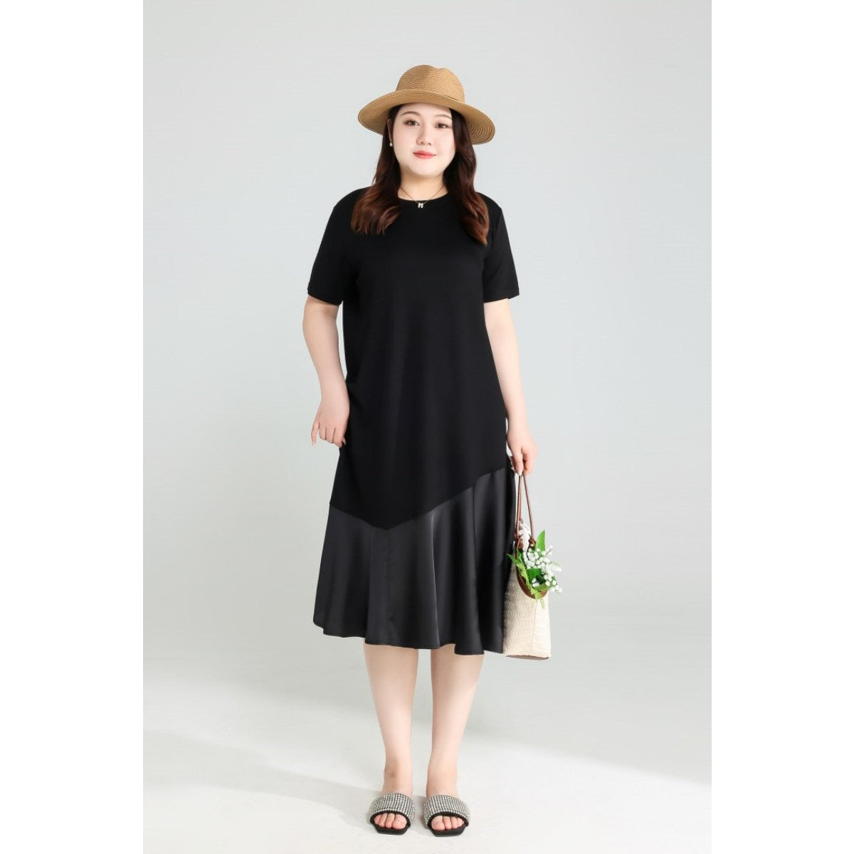 plus size black mermaid dress - styled