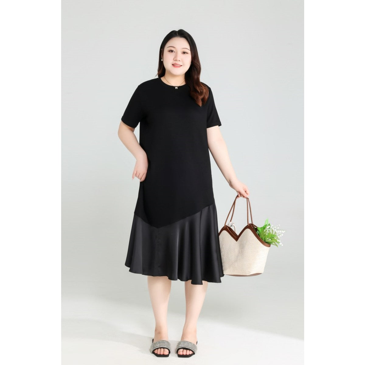 Plus Size Black Mermaid Dress