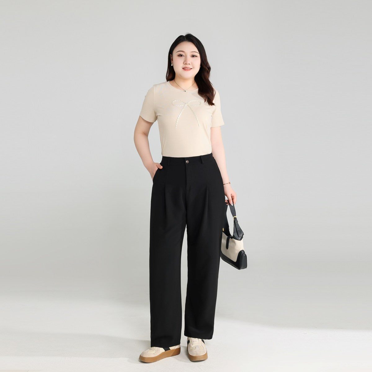 Plus Size Black Trousers