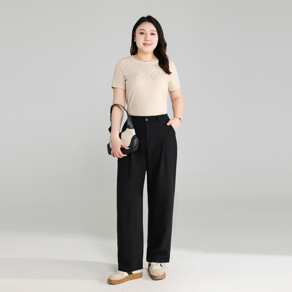 Plus Size Black Trousers