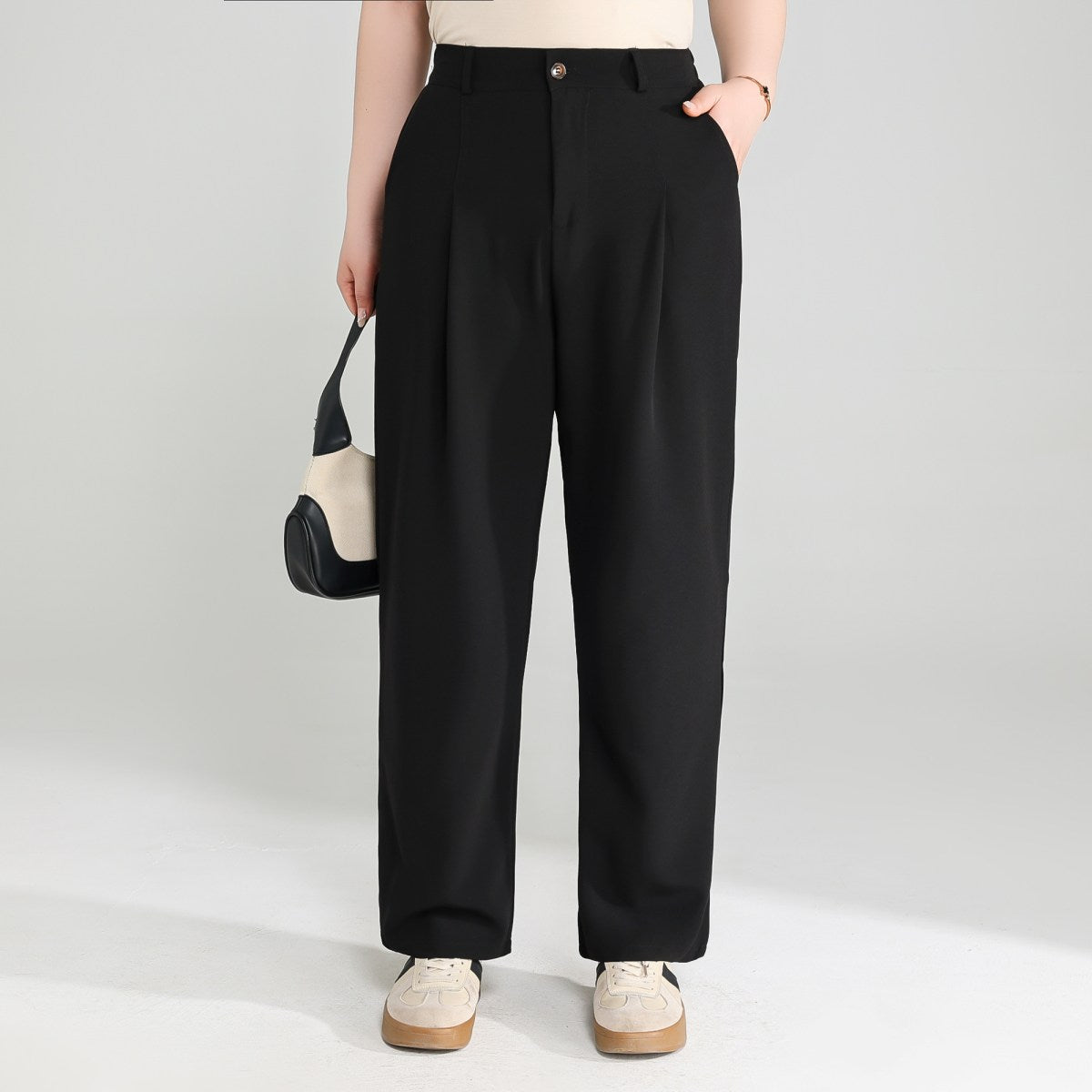 Plus Size Black Trousers