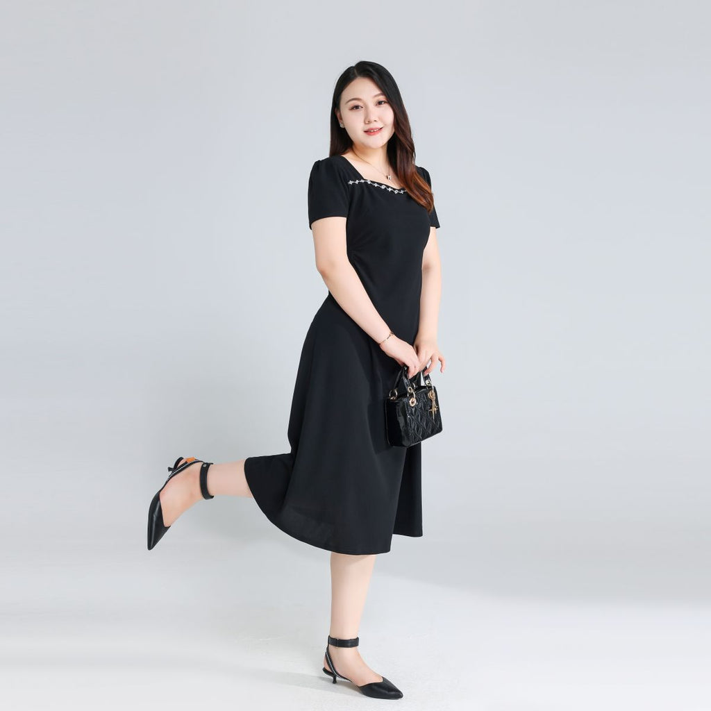 Plus Size Classy Little Black Dress