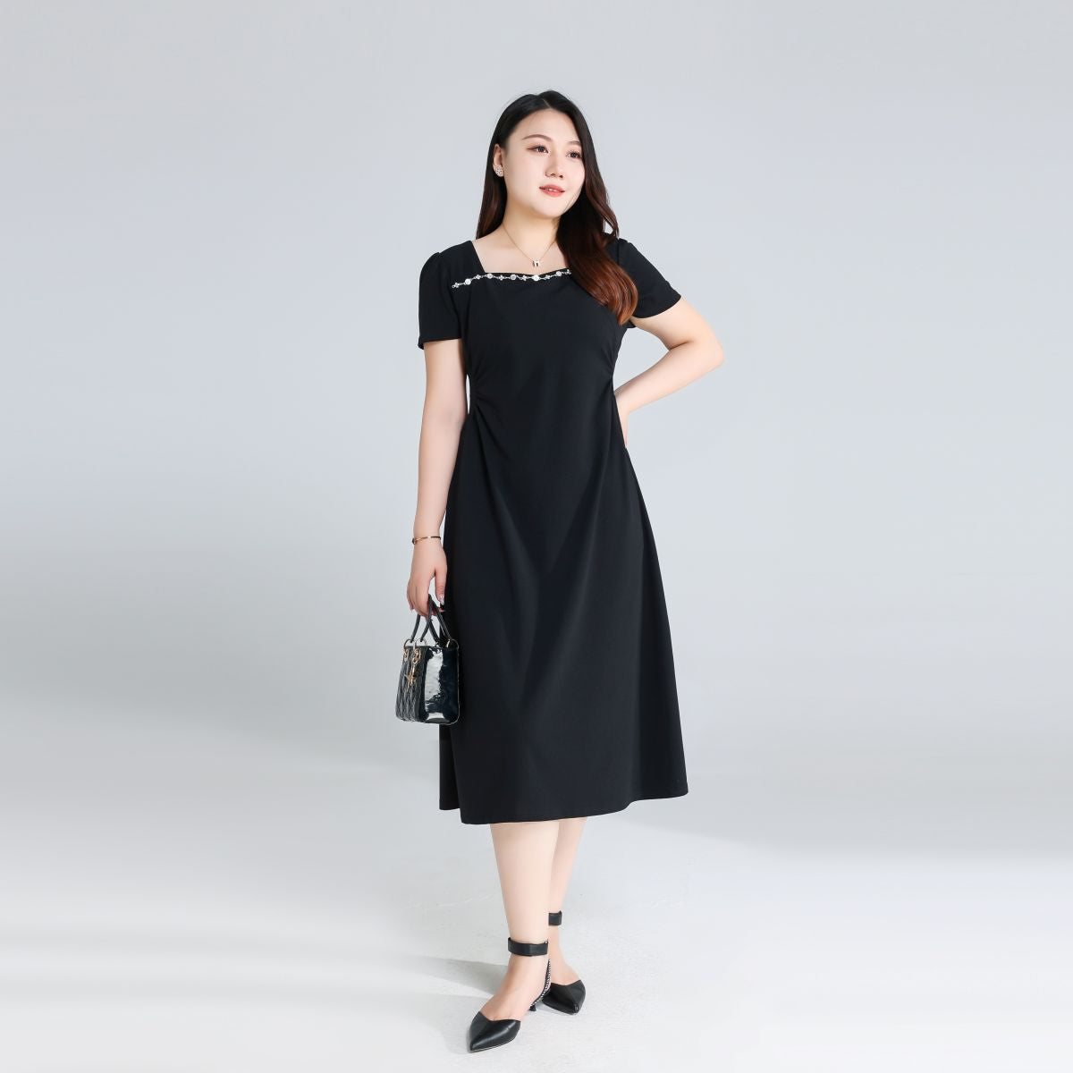 Plus Size Classy Little Black Dress