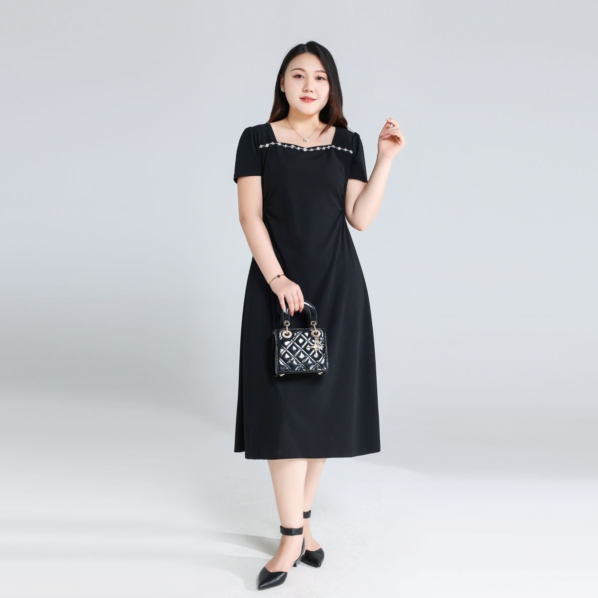 Plus Size Classy Little Black Dress