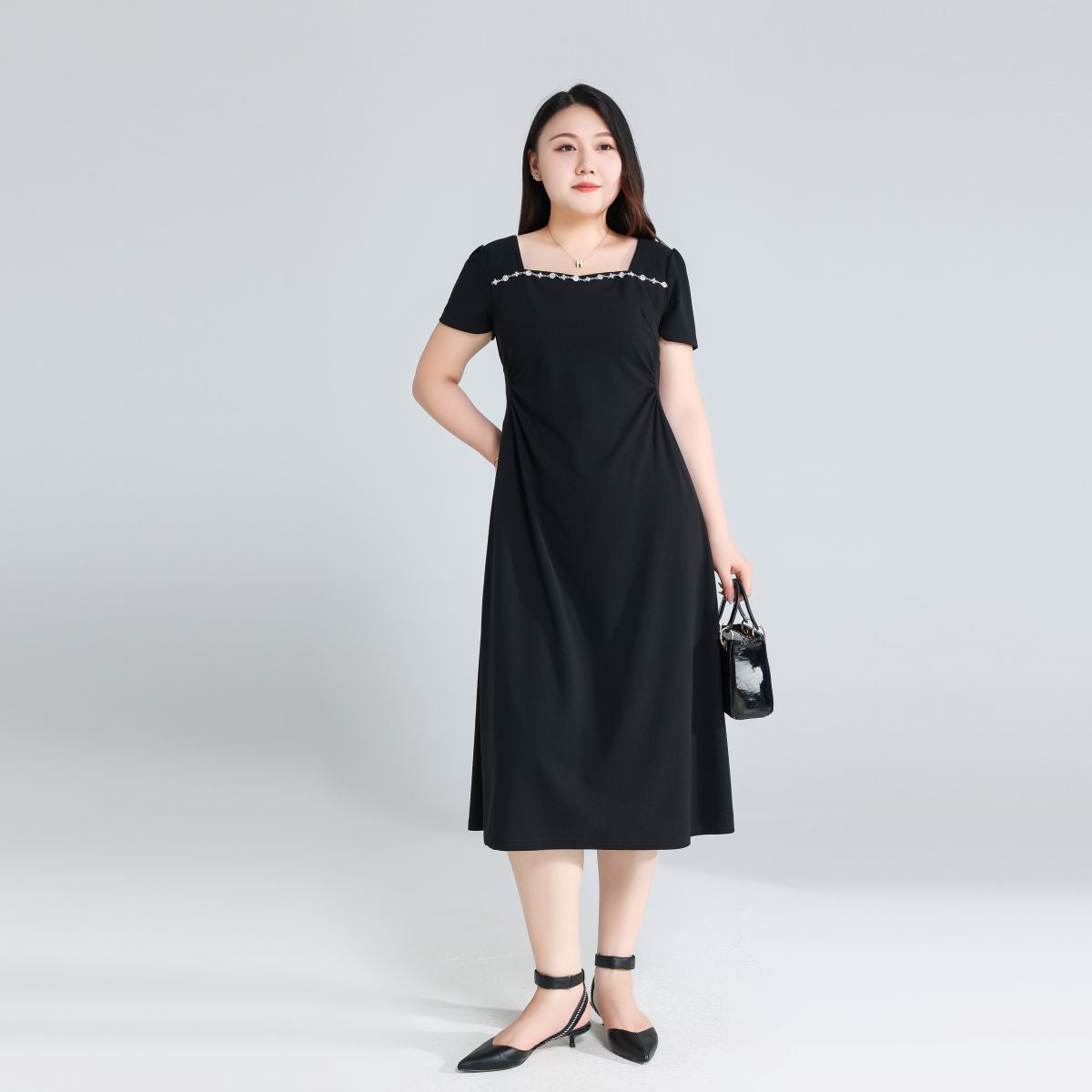 Plus Size Classy Little Black Dress