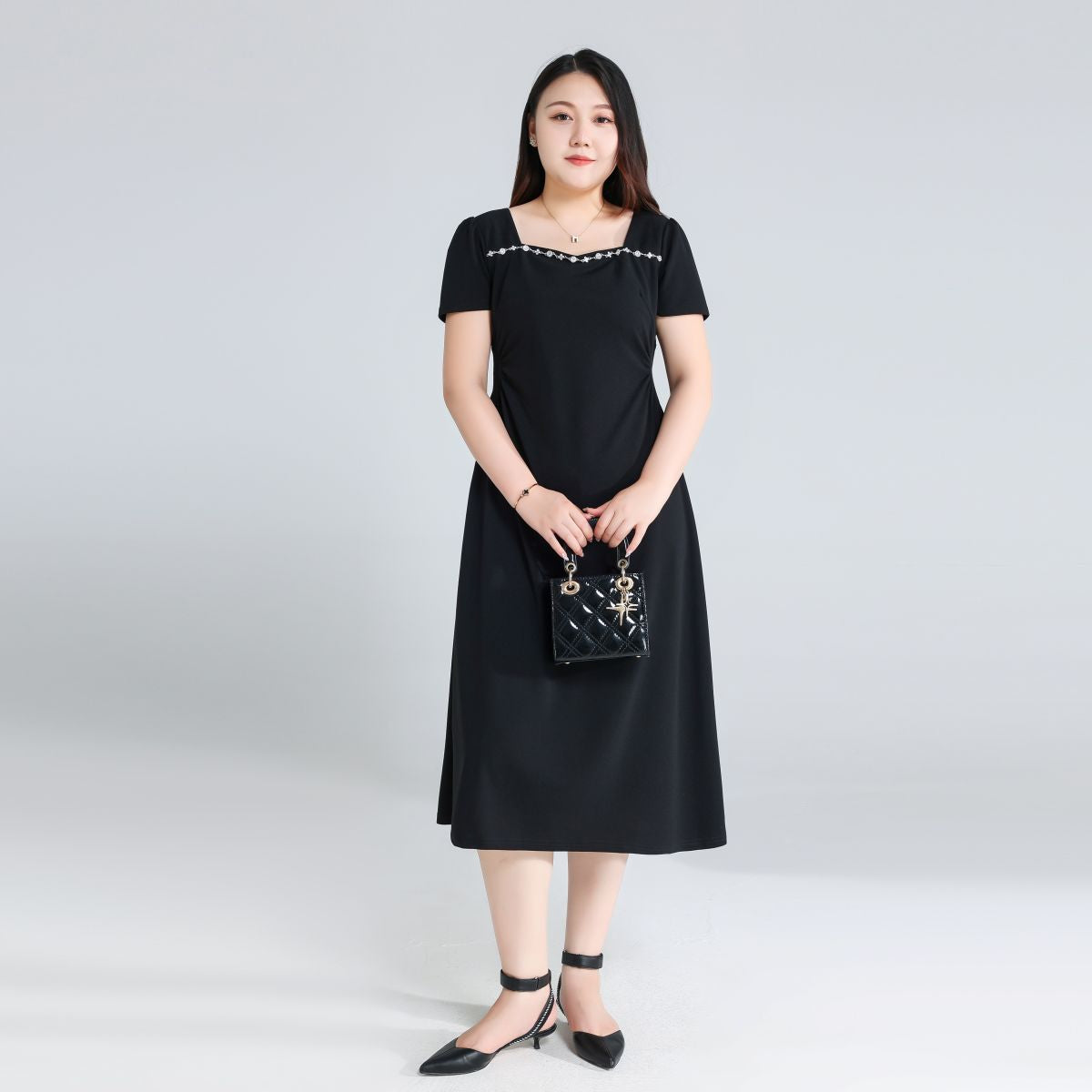 Plus Size Classy Little Black Dress