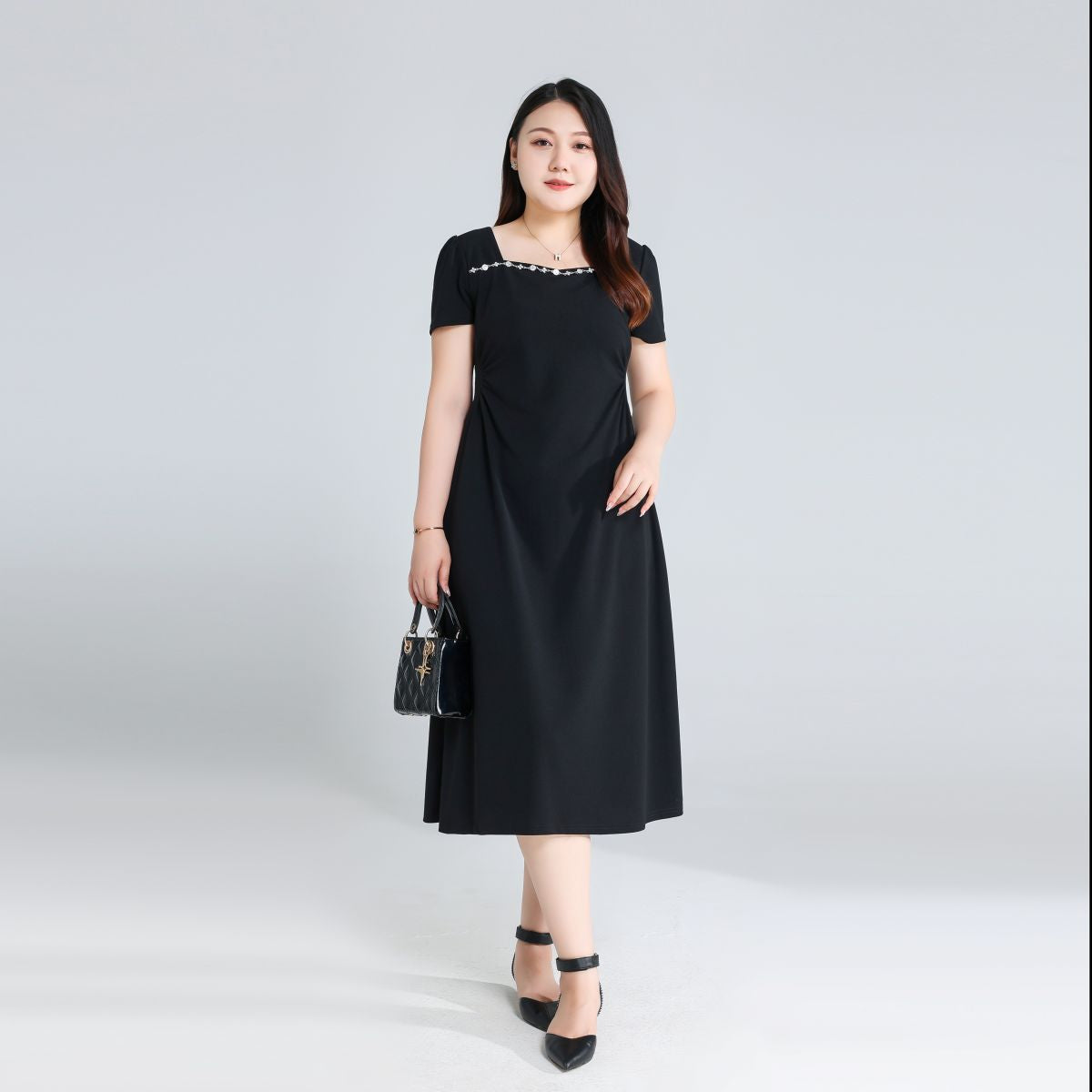 Plus Size Classy Little Black Dress