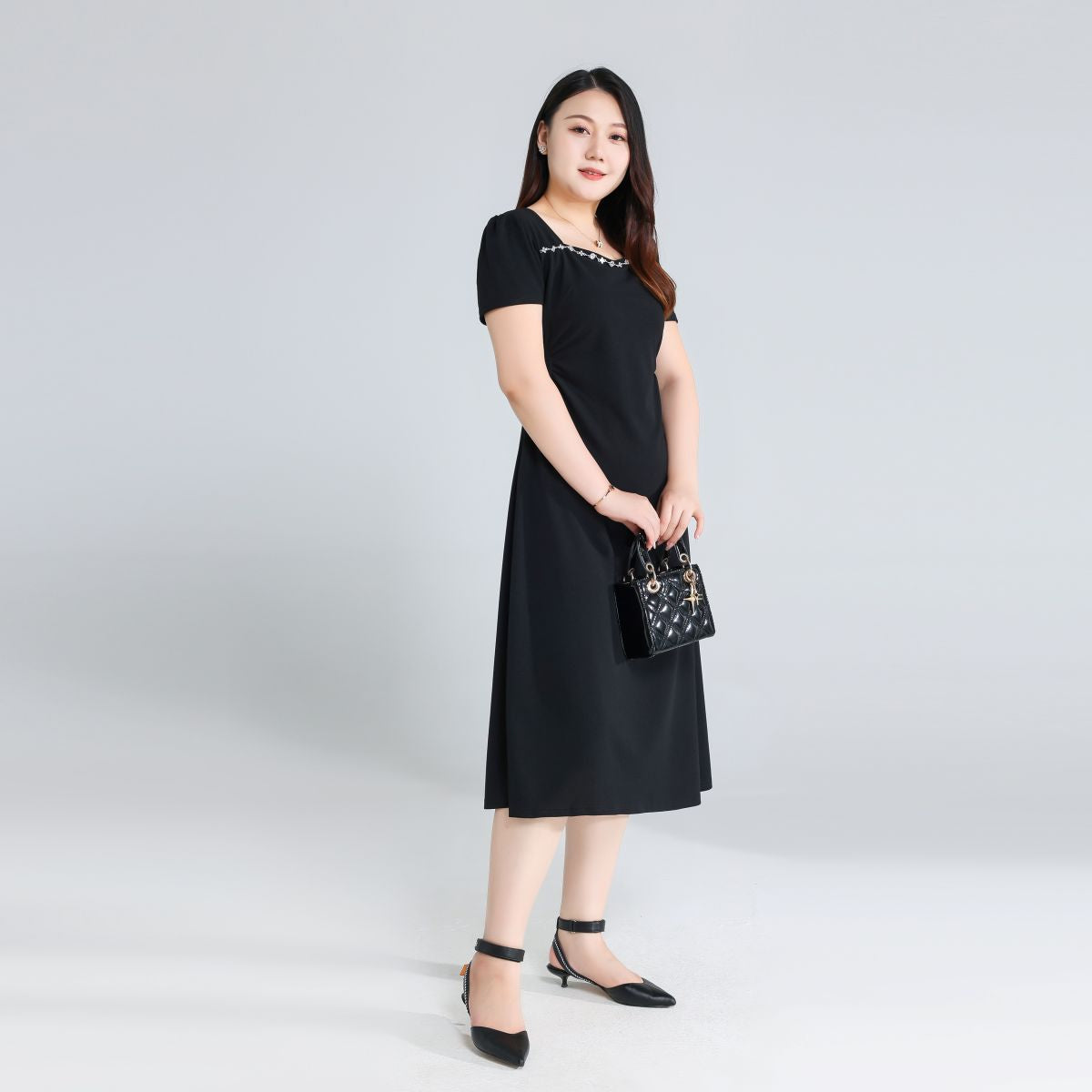 Plus Size Classy Little Black Dress