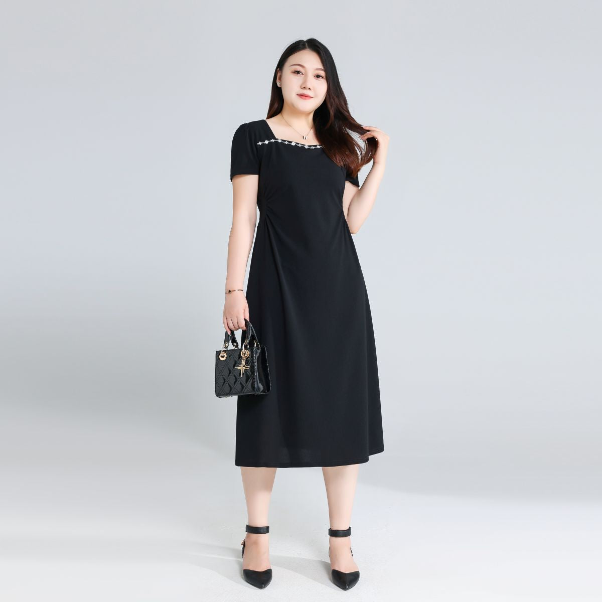 Plus Size Classy Little Black Dress