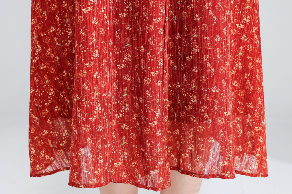 Plus Size Ditsy Floral Short Sleeve Wrap Dress