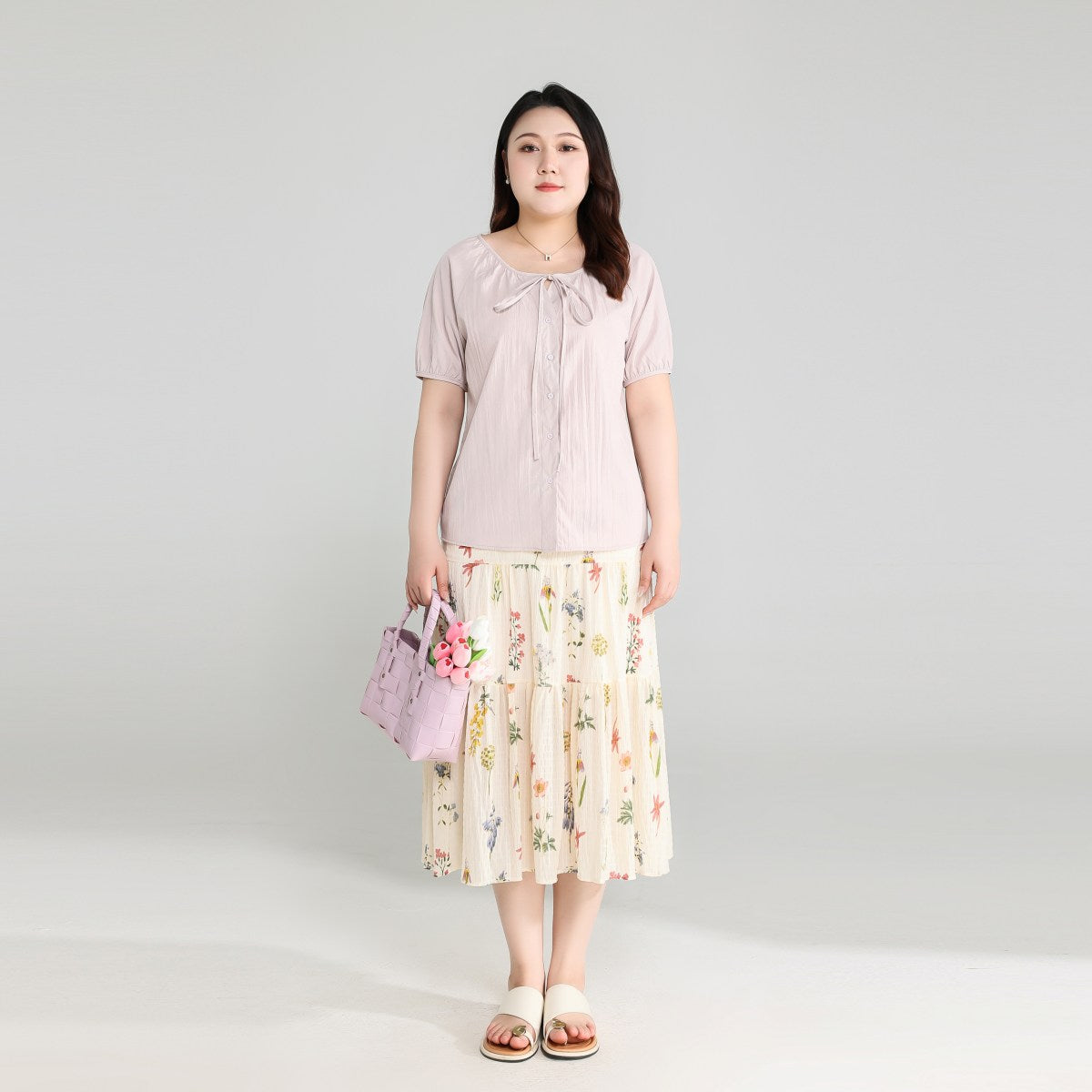 Plus Size Lavender Purple Blouse