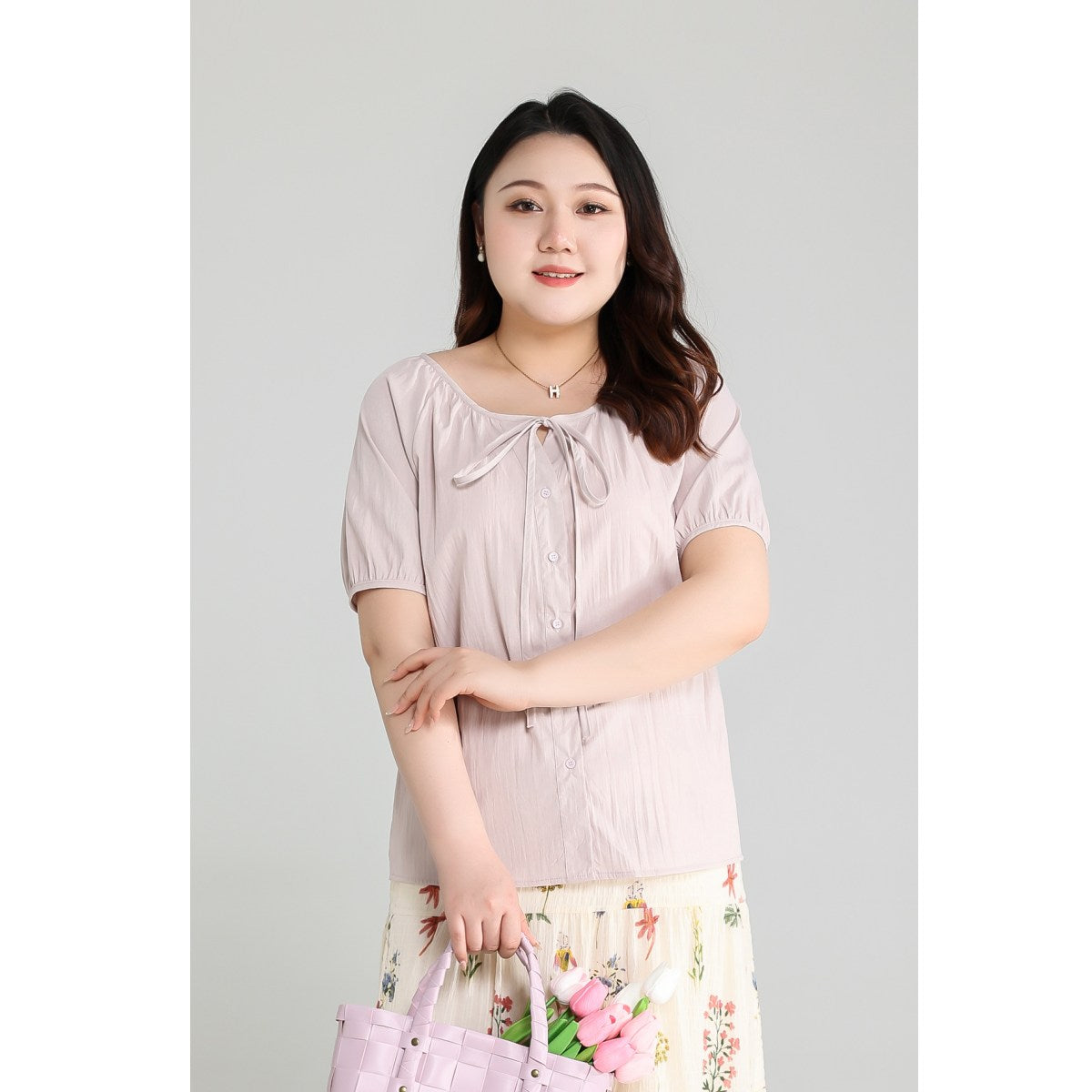 Plus Size Lavender Purple Blouse
