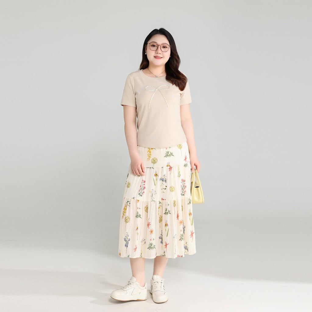 Plus Size Ribbon T Shirt - full view