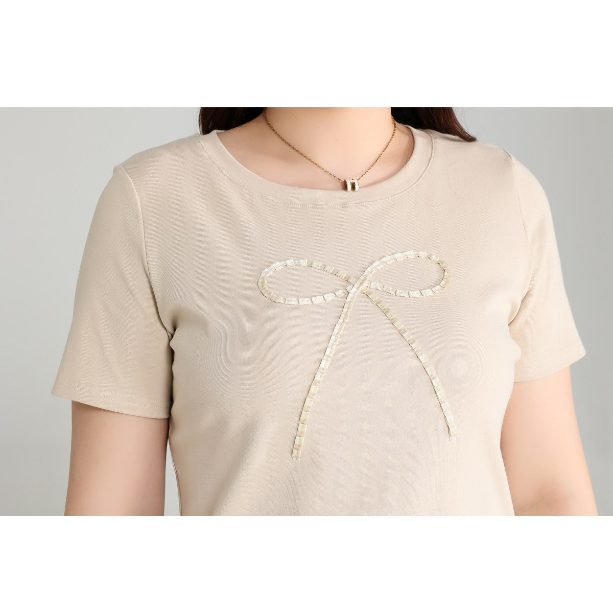 Plus Size Ribbon T Shirt