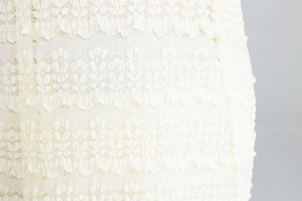 Plus Size Lace Round Neck Pencil Dress